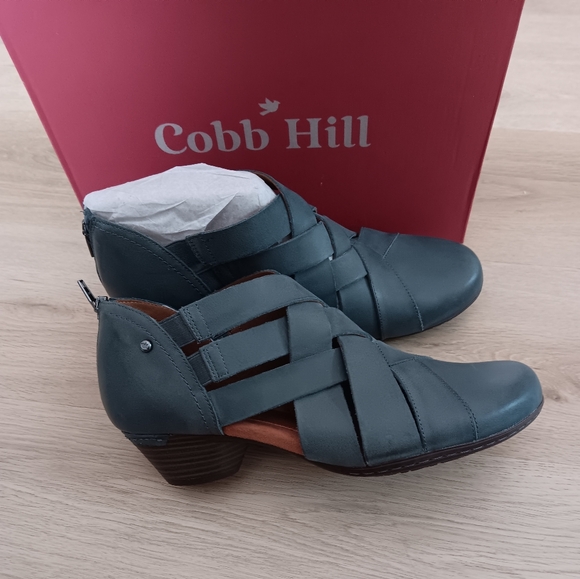 Cobb Hill Women's Laurel Woven Teal Wooven Booties Size: 11 Comfort Boots NWOT - Picture 5 of 12